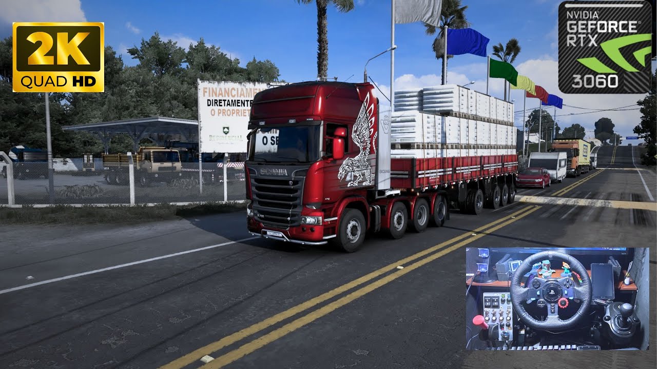 Euro Truck Simulator 2   Button Box Vertical M7  Mapa Minas   RTX 3060