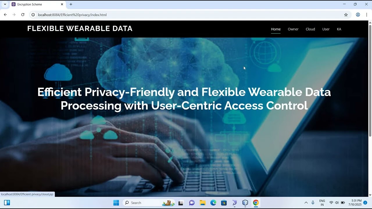 Efficient Privacy Friendly and Flexible Wearable Data Processing with User Centric Access Control