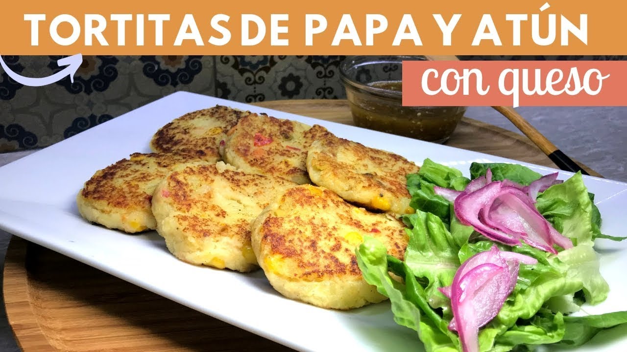 Tortitas de papa con atún y queso, Crujientes por fuera, Suaves por dentro | Cocina de Addy