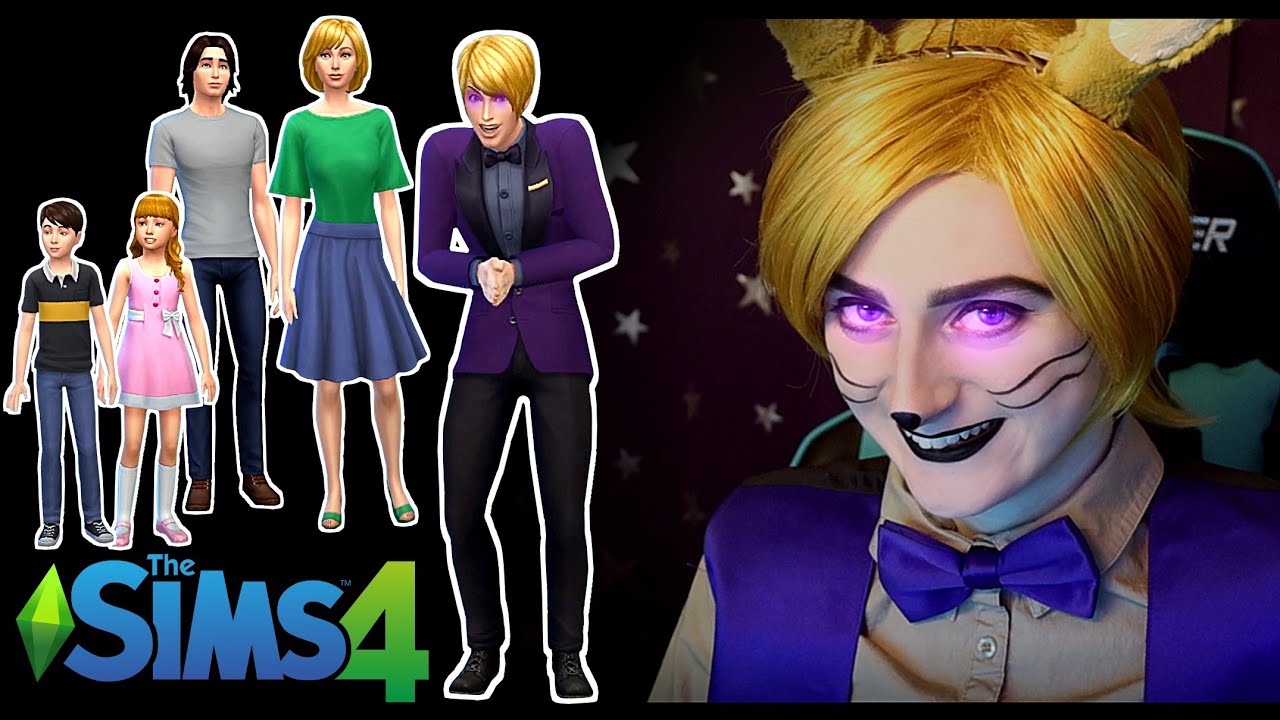 Glitchtrap tries to simulate a NORMAL life with his cursed family in Sims 4...