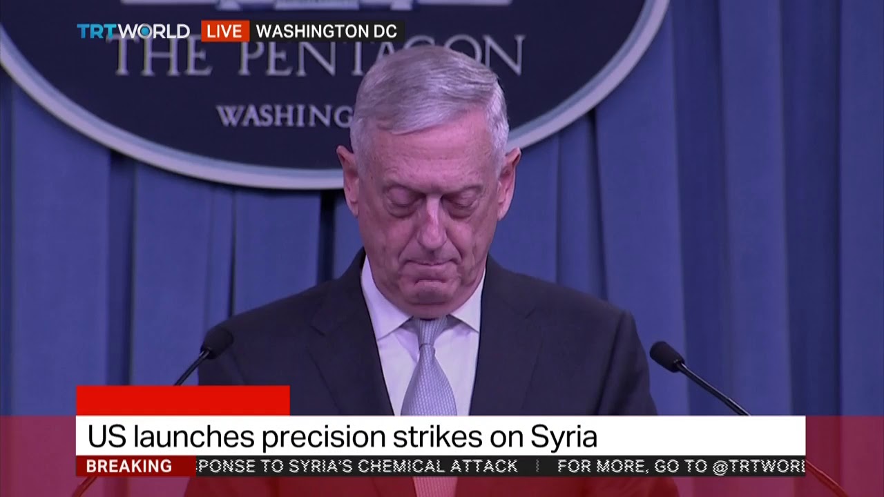 Joint US presser on military strikes in Syria