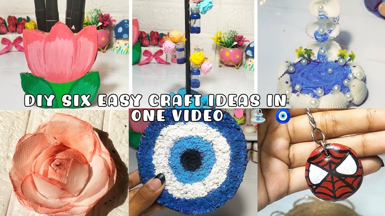 Diy Six Easy Craft Ideas In One Video|| @Maniarts01 
