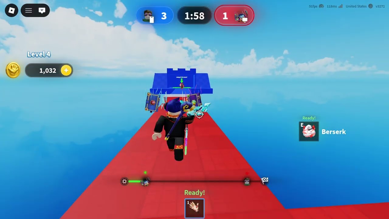Playing slap duels but I suck at it.Roblox(Gameplay)