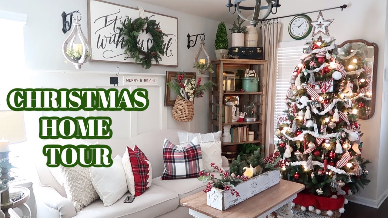 STUNNING CHRISTMAS HOME TOUR | MY MOM’S CHRISTMAS DECOR HOME TOUR!