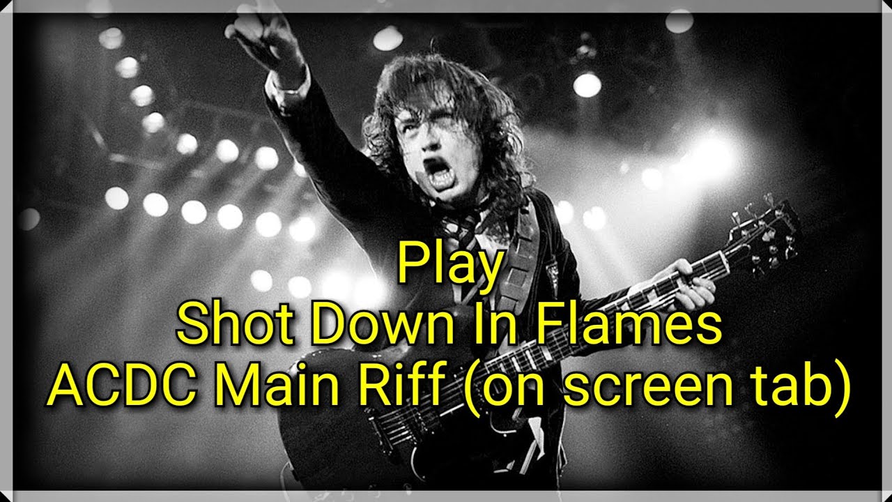 ACDC. How To Play Shot Down In Flames (intro riffs + tab) Guitar Lesson.