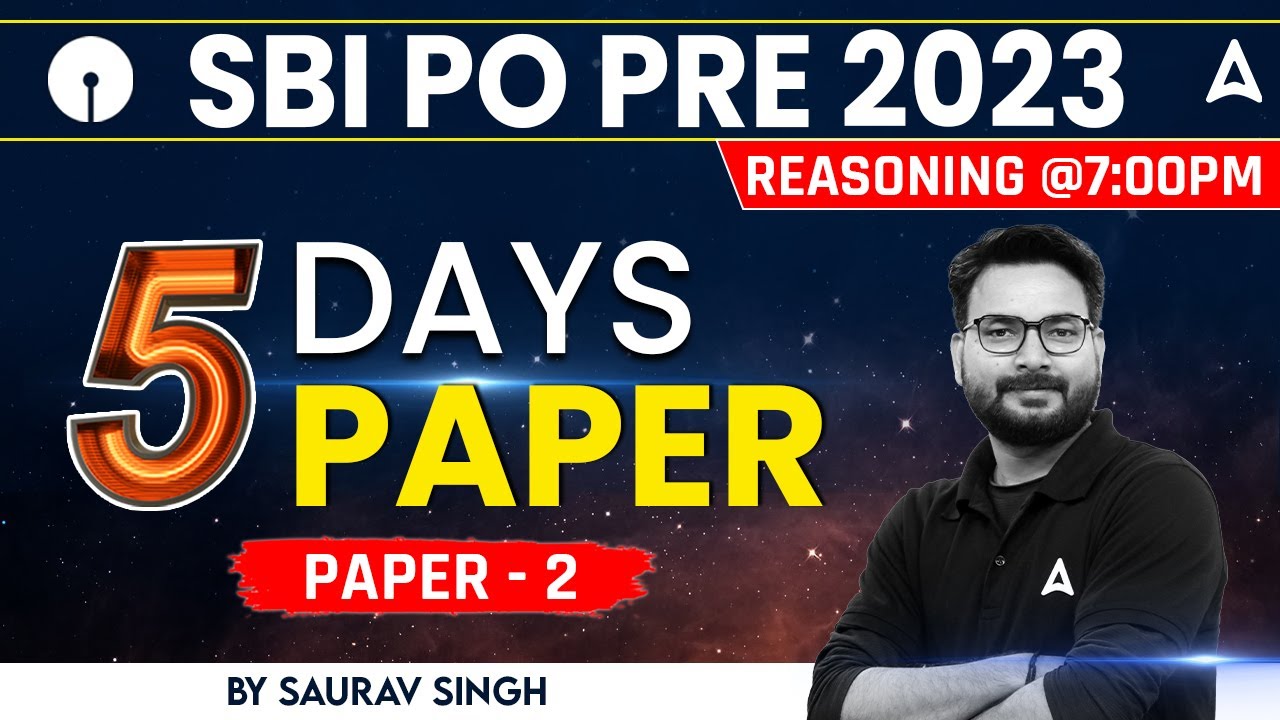 SBI PO 2023 | SBI PO Reasoning Most Expected Paper | Reasoning By Saurav Singh #2