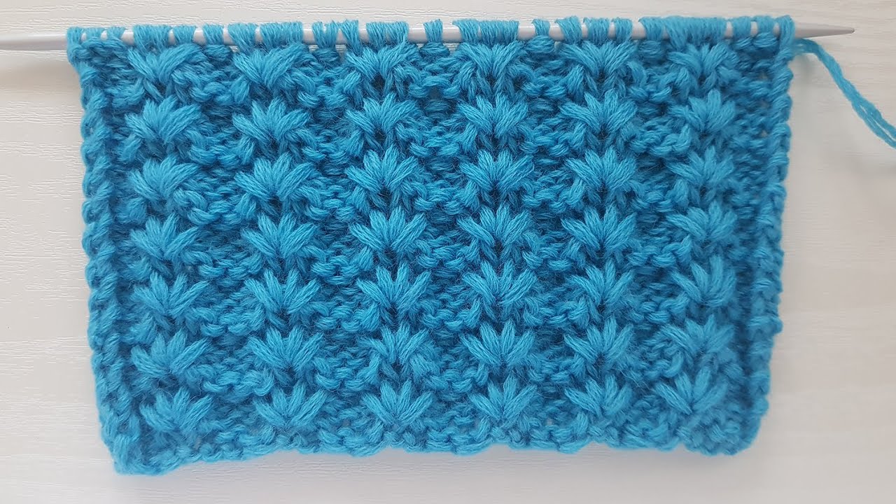 Star Stitch Knit Pattern| Sternchenmuster stricken| Punto stella ai ferri| Punto estrella dos agujas