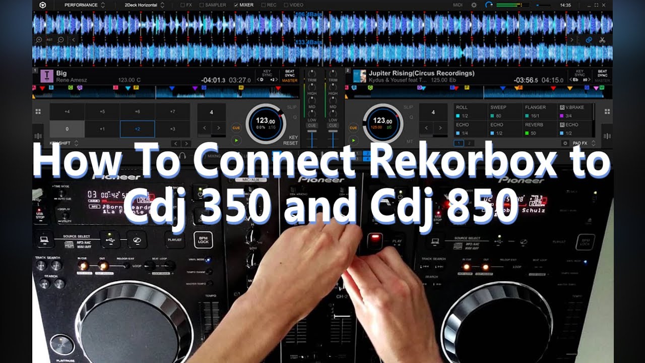 How To Connect Pioneer Rekordbox To Pioneer Cdj 350 and CDj 850📀