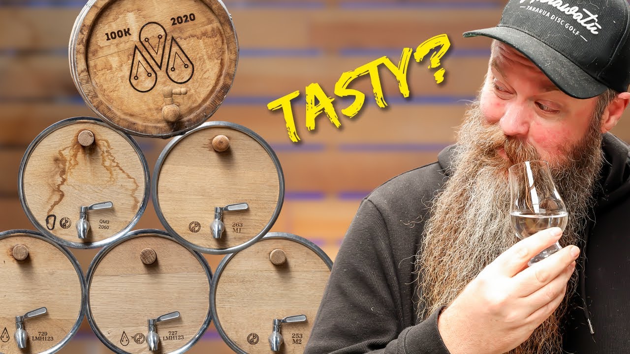 Tasting Home Made Whiskey Barrels:  1 - 4 years old