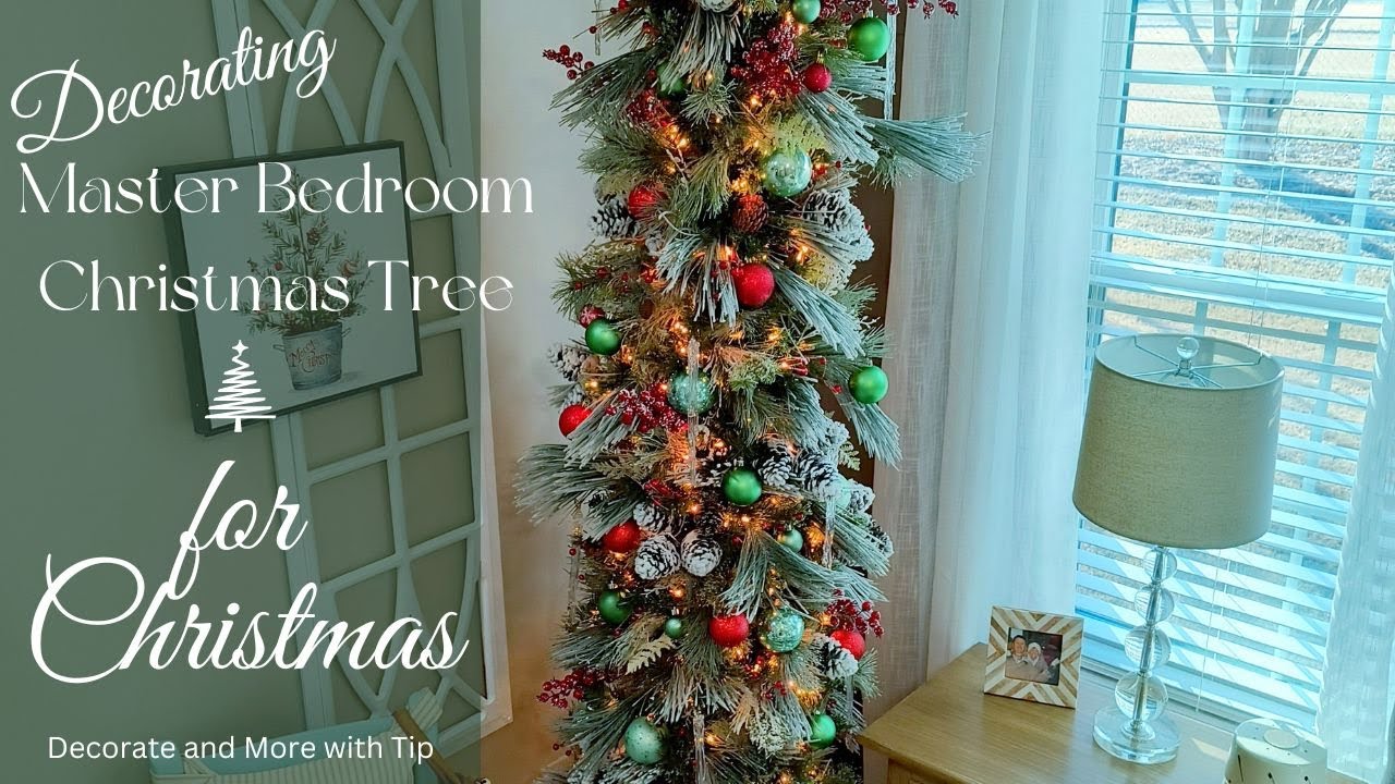 Decorate with Me | Master Bedroom Pencil Christmas Tree