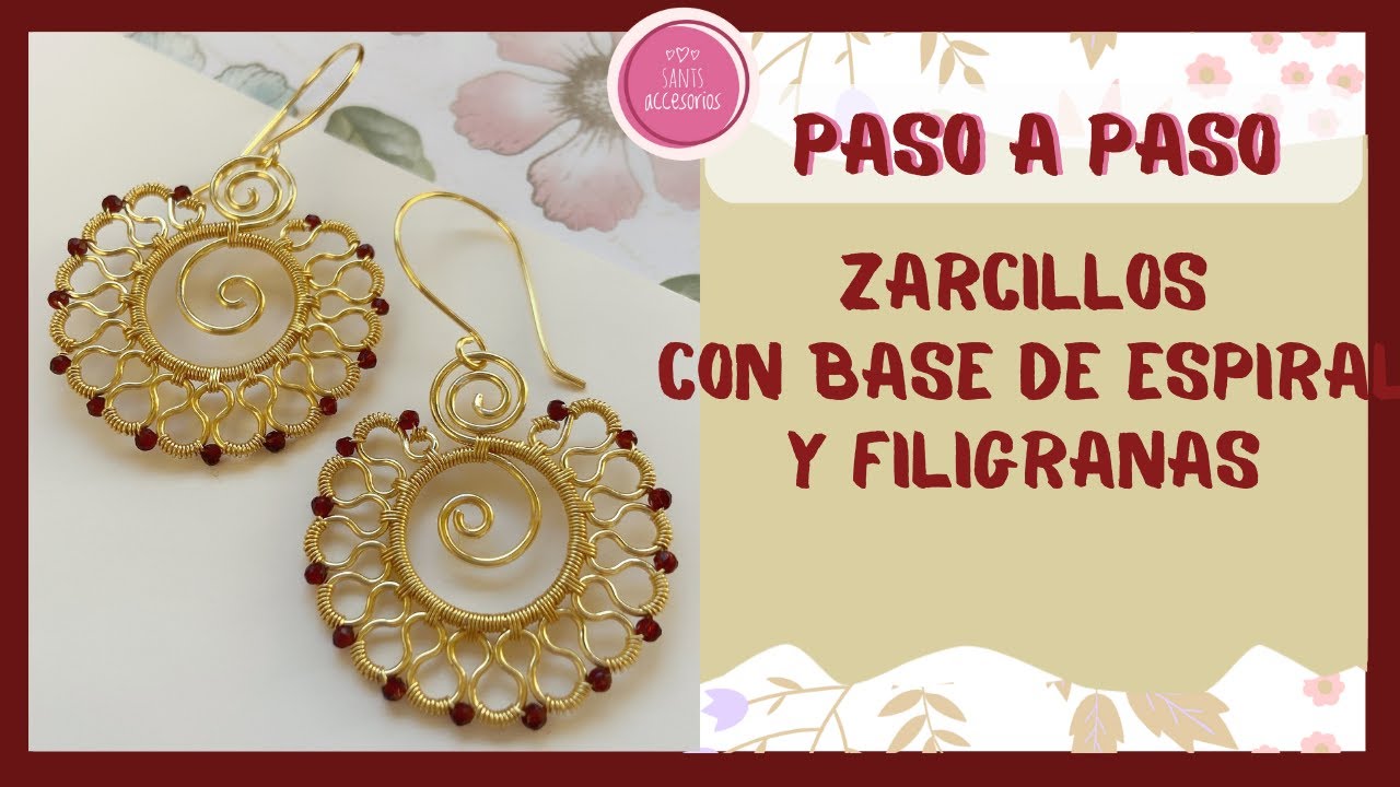 ESPECTACULARES Paso a paso de Zarcillos con base de espiral y filigrana
