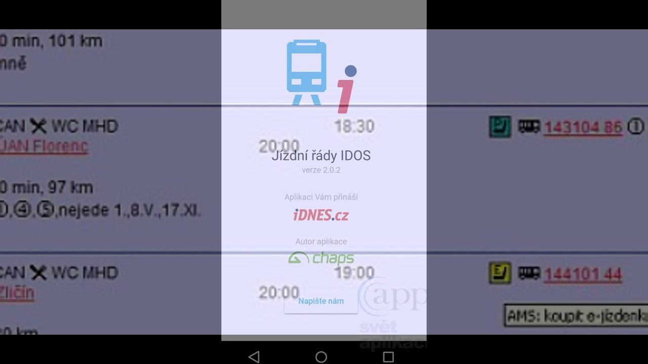 IDOS: autobusy + vlaky &ndash; j&iacute;zdn&iacute; ř&aacute;dy