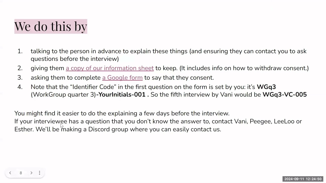 AI Ethics WorkGroup training session: interview skills for qualitative research