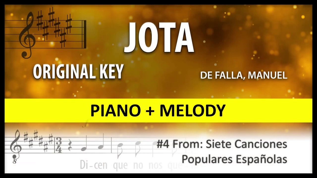 Jota / De Falla: Instrumental / High voice