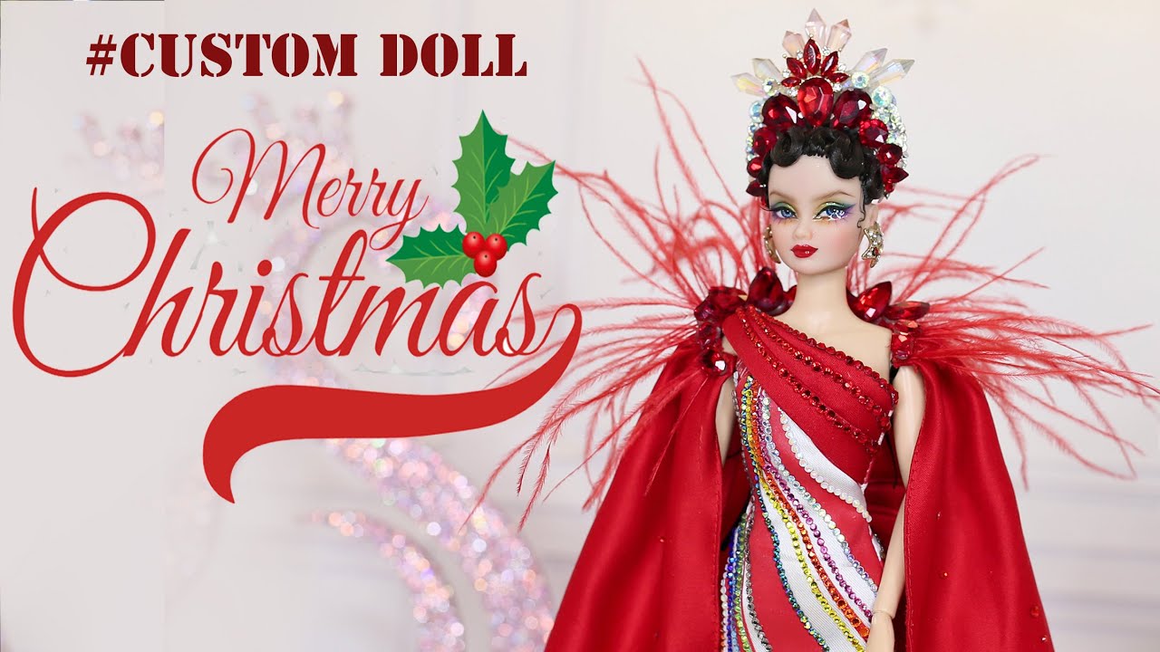 Red Queen • Custom Doll • Christmas Holiday • Merry Xmas •  DIY •  Doll Makeover Transformations