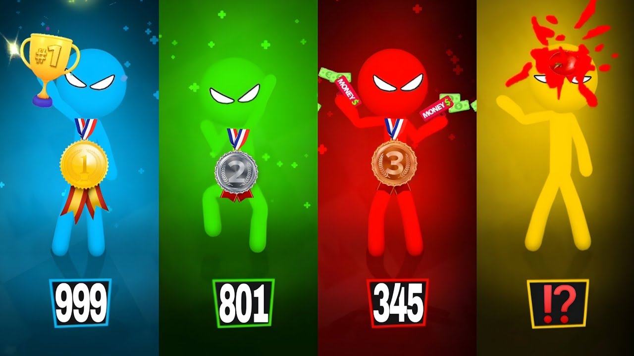 Stickman Party - Tournament Mode 1 23 4 Players Random - MiniGames Gameplay - New Update