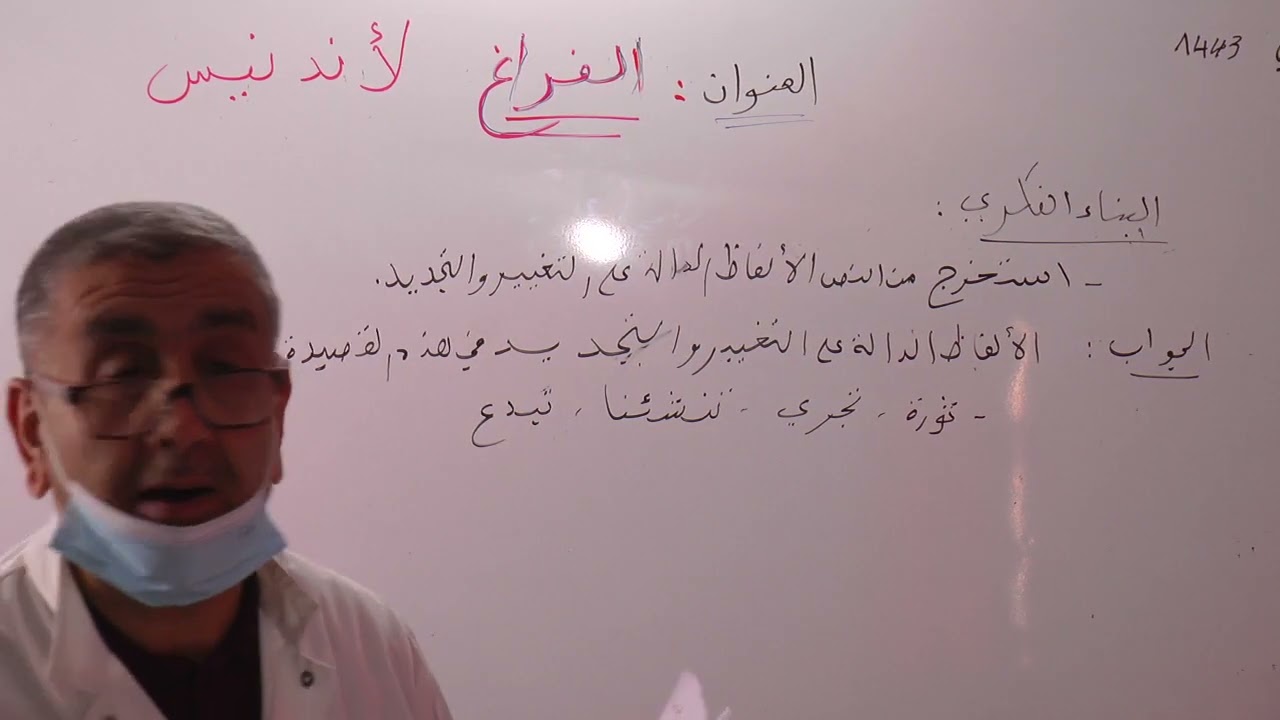 الفراغ لادونيس / السنة الثالثة ثانوي جدع مشترك علوم / الدرس 2