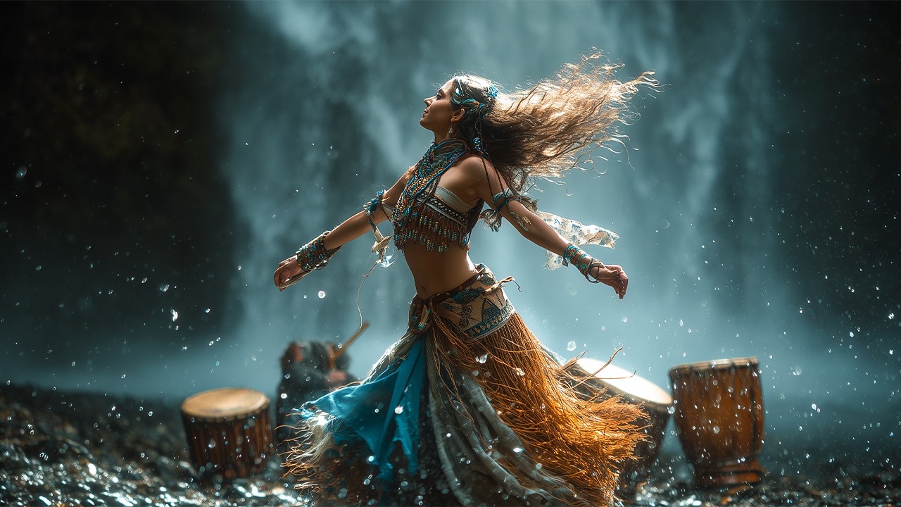🌿 Clearing Negative Energy | Secret Waterfall Dance of Multnomah Falls | 432 Hz & 528 Hz Shamanic