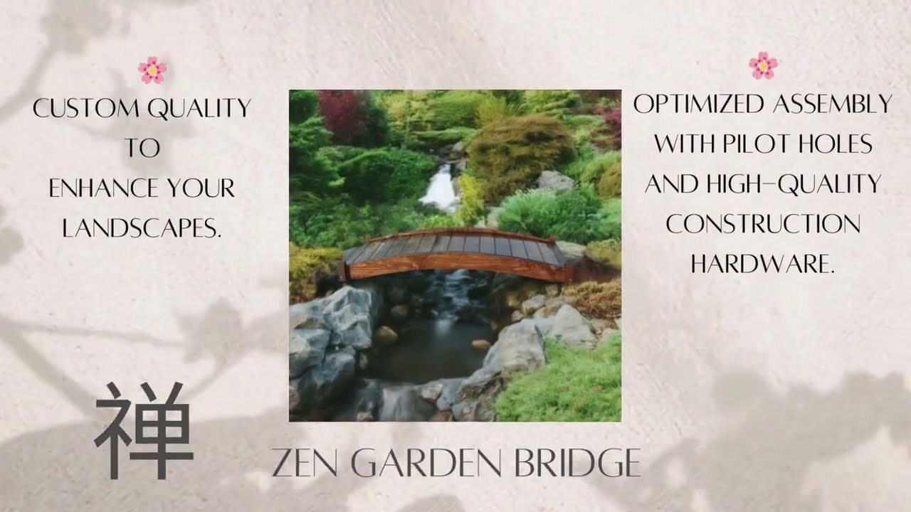 Japanese Zen wood garden bridges 6 ft by SamsGazebo are for sale