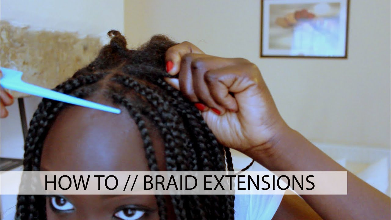How To Braid Your Own Hair With Extensions: Root to feathered tip | NO KNOT/KNOTLESS | step by step
