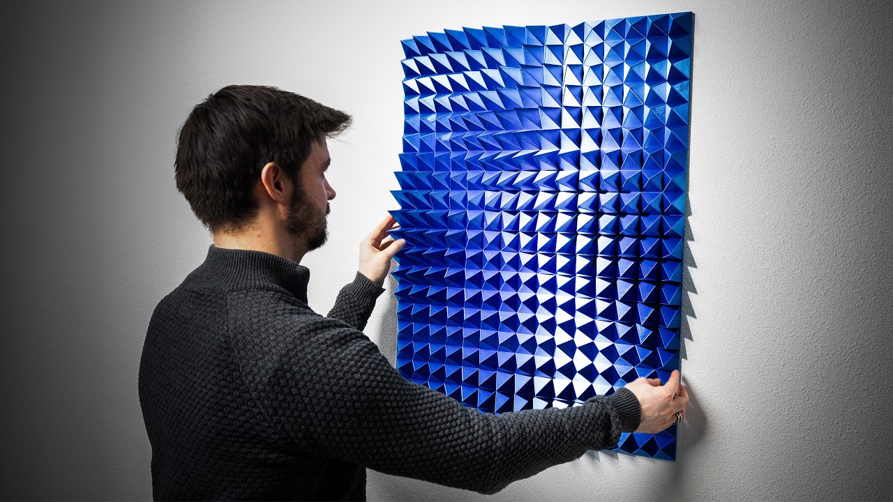 3D Printed Wall-Art - Geometric Wave