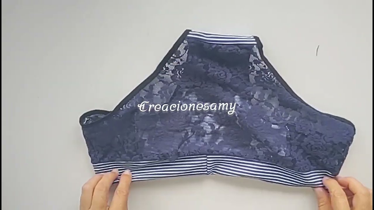 corte y confección de panty clásico en encaje y lycra