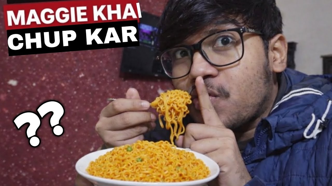MAGGIE KHAI CHUP KAR 🍜|Kis Sa 🤔| Day 34|