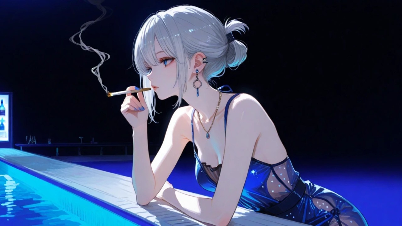 Lofi Jazz Mix - Female Vocals | Late Night &ndash; Poolside Reverie