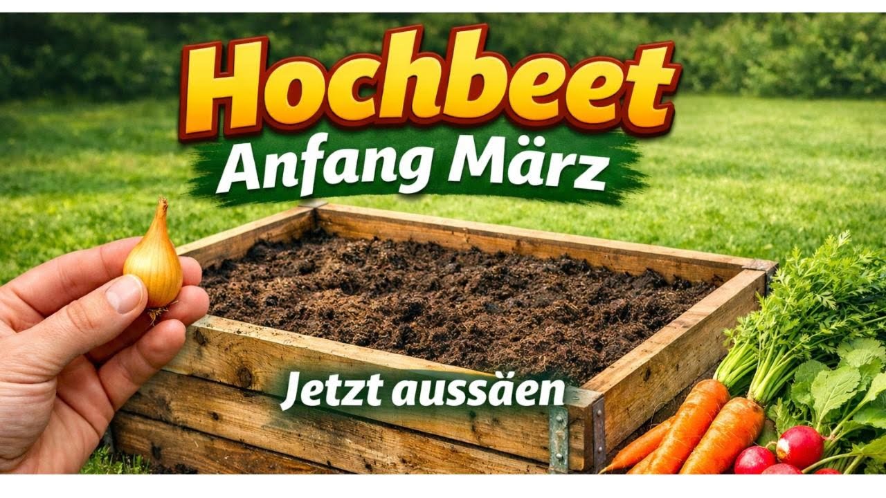 Hochbeet - Anfang März - Jetzt ausäen und Zwiebeln stecken !!!