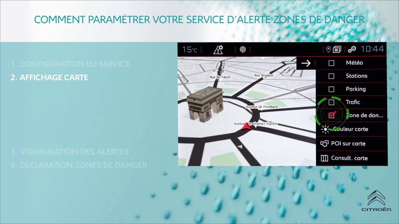 Configuration du service Alerte Zones de Danger v3