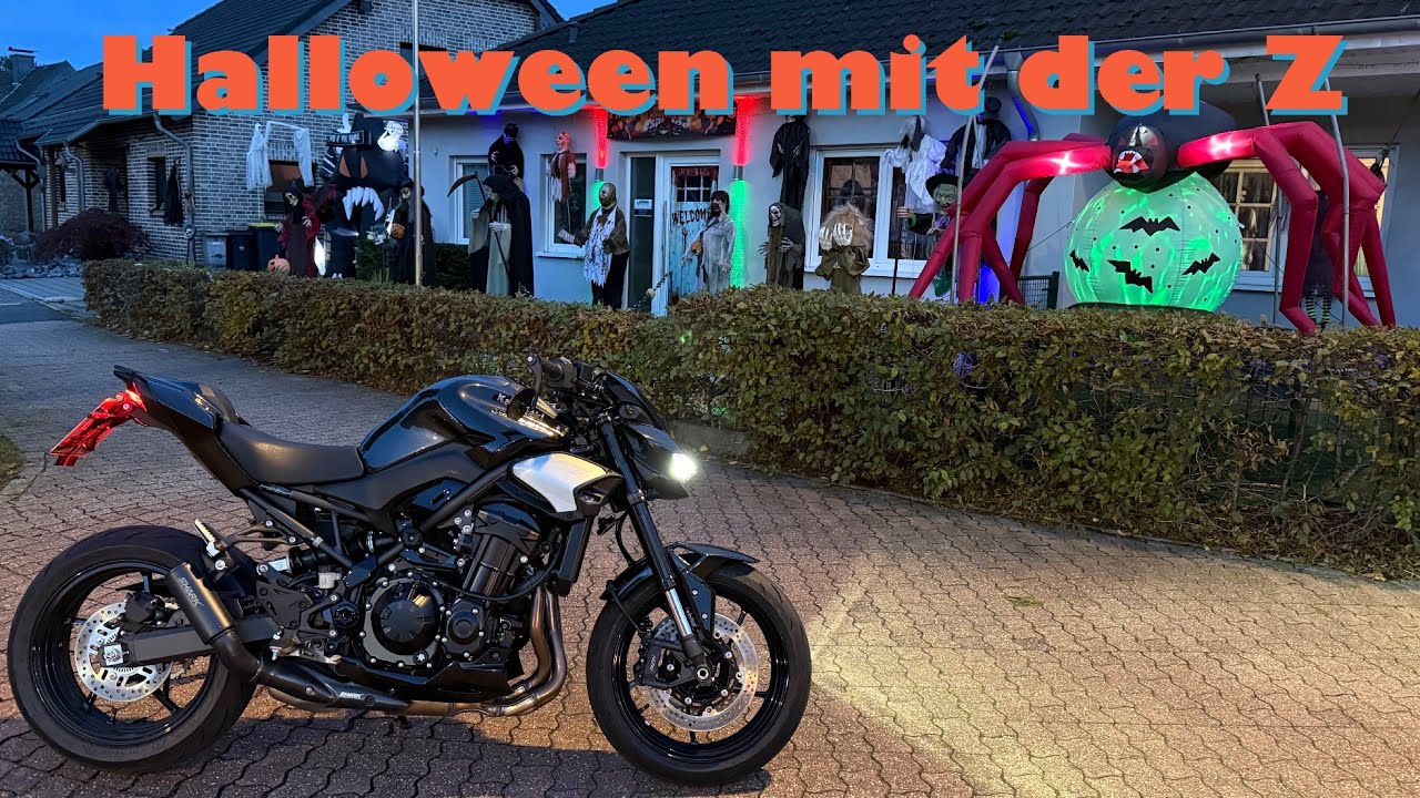 Halloween H&auml;user 2025 Voerde Spellen | Millingen | Mit der Kawasaki Z 900 2025 | Motovlog