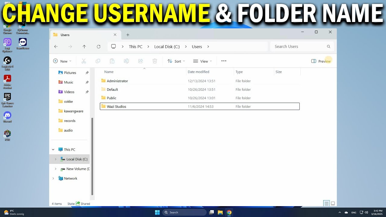 How To Change User Account and Folder Name in Windows 11 & 10 - Easy Fix