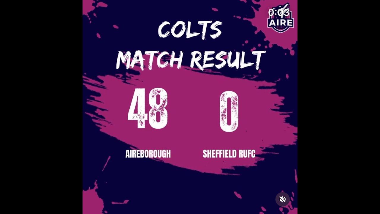 Aireborough v Sheffield under 17's colts, Yorkshire League semi-final - Second Half