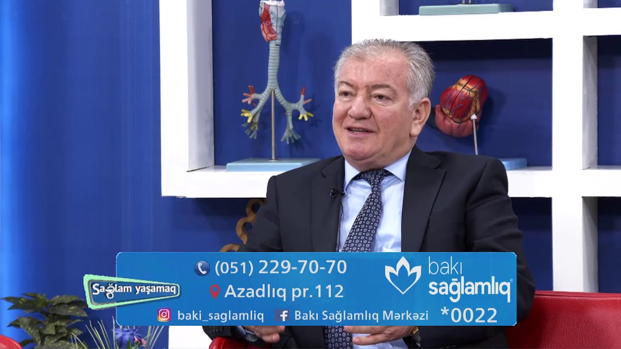Mərkəzimizin fleboloqu Prof. Dr. Məhəmməd Kərimov İctimai Televiziyanın “Sağlam yaşamaq” verlişində