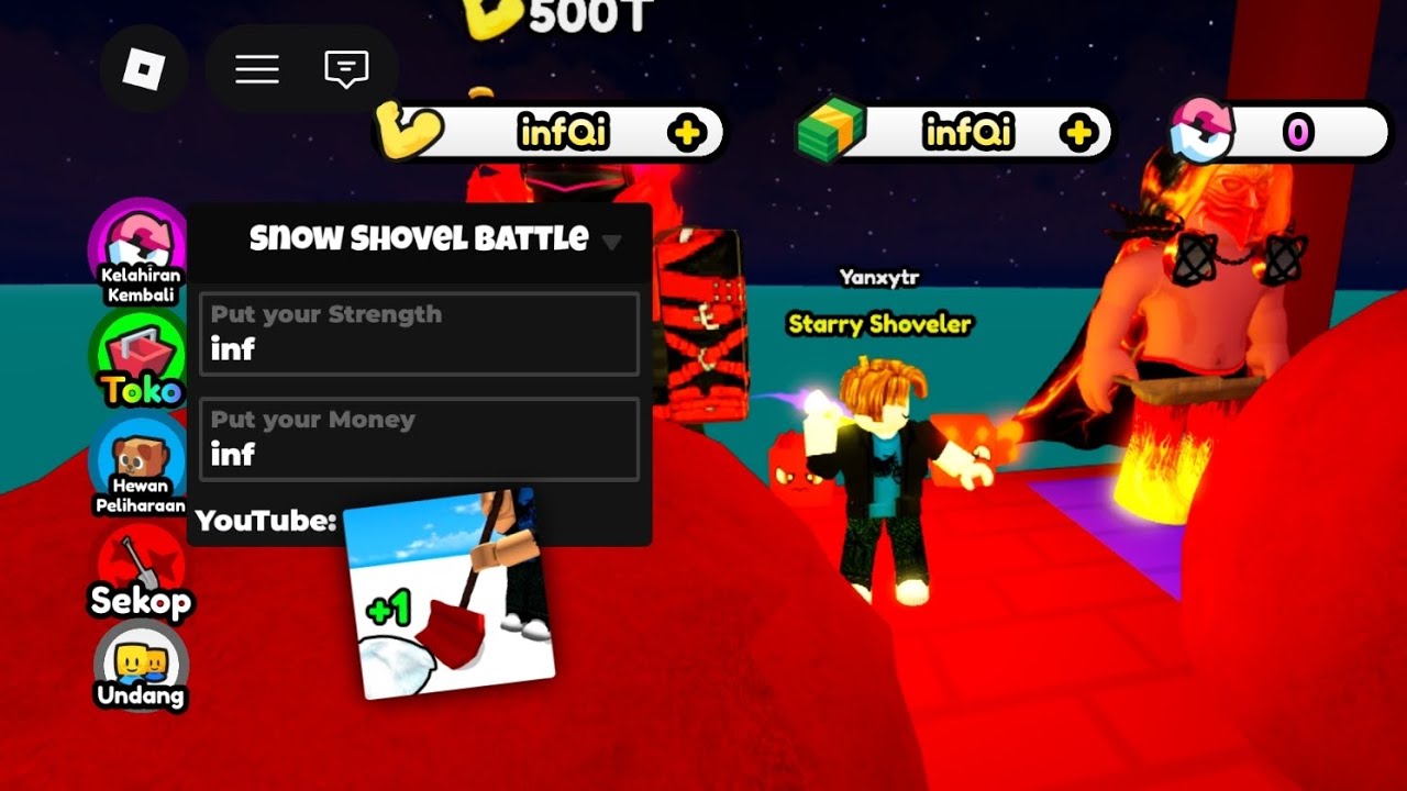 [💪infQi💸] Snow Shovel Battle Script - Infinity Stamina, Infinity Money (NO KEY ‼️)