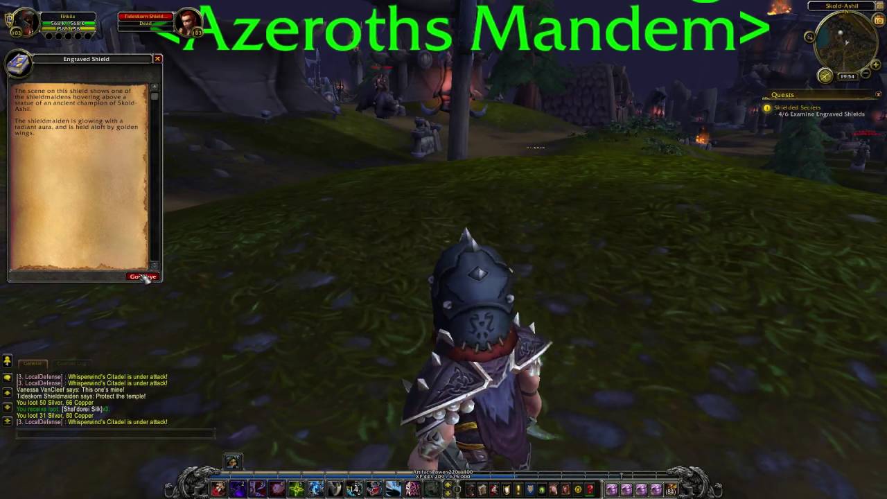 WoW quest #2180 Shielded Secrets