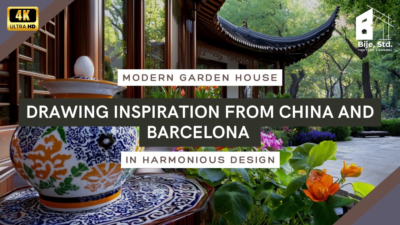 Modern Garden House Drawing Inspiration from China and Barcelona in Harmonious Design