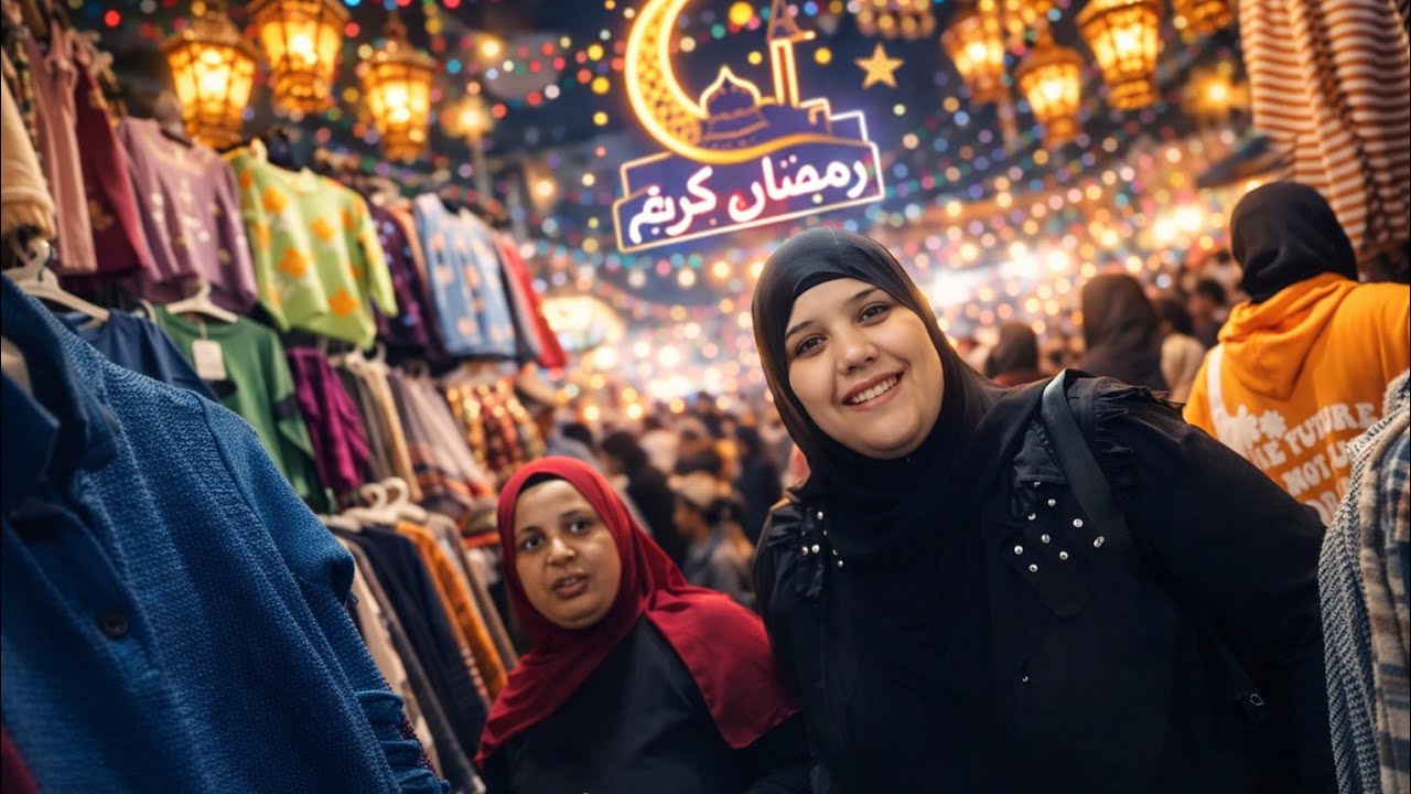 لما انزل انا ومرات اخويا عشان نشوف اجواء رمضان🌙✨ في الشوارع تعالوا شوفوا عملت ايه انا ومرات اخويا🦋
