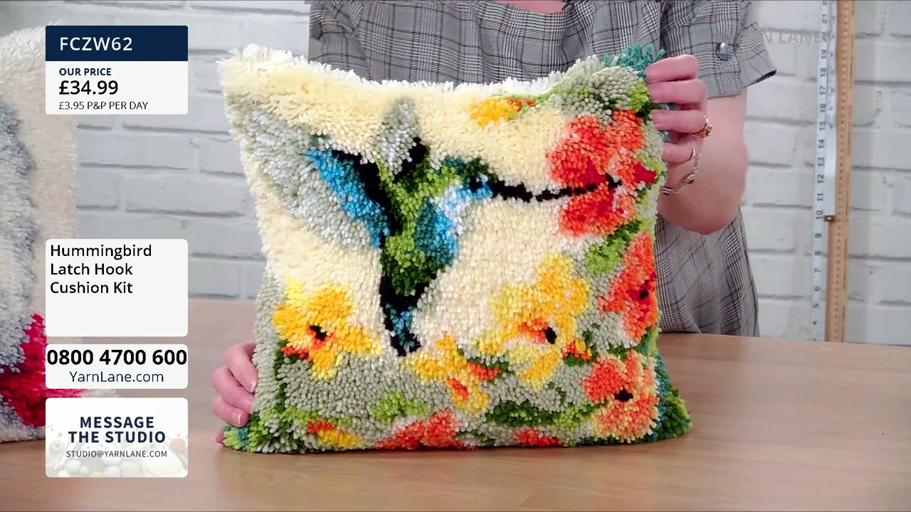 Yarn Lane – 17/05/2021 – Join Rebecca for Latch Hook Cushions with Jules Mayouf