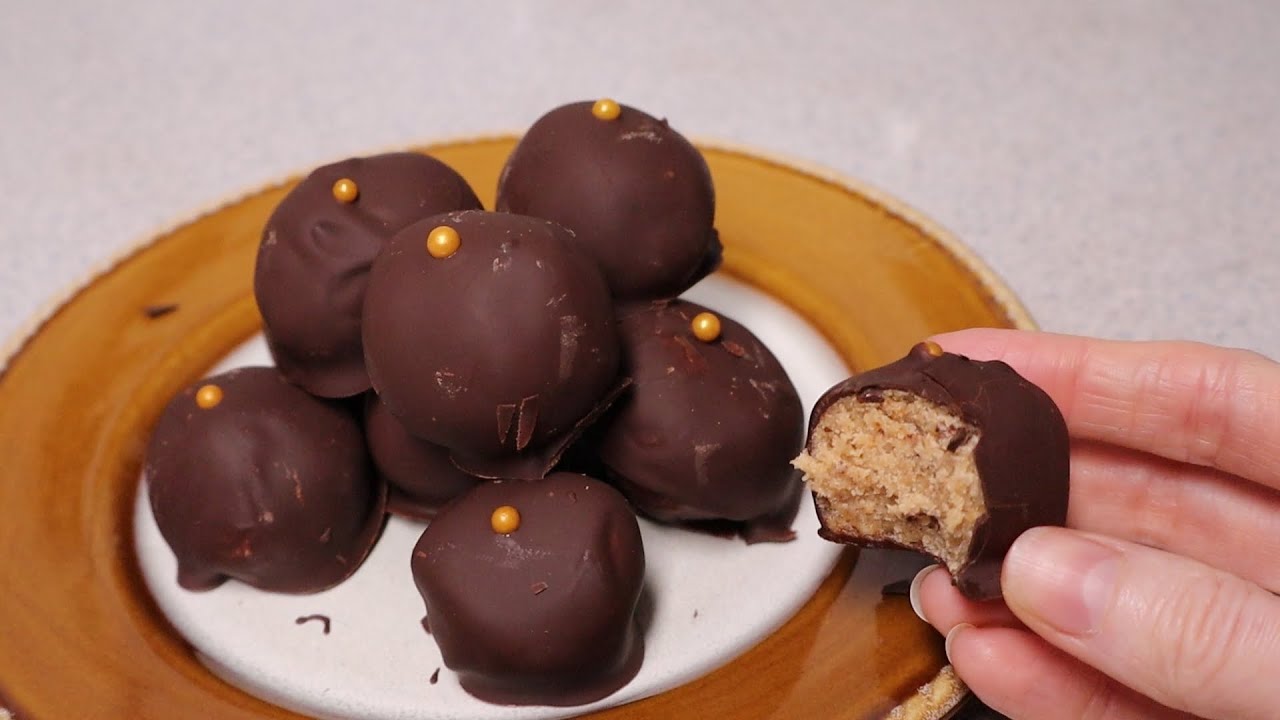 Chocolate-Covered Hazelnut Marzipan Candies