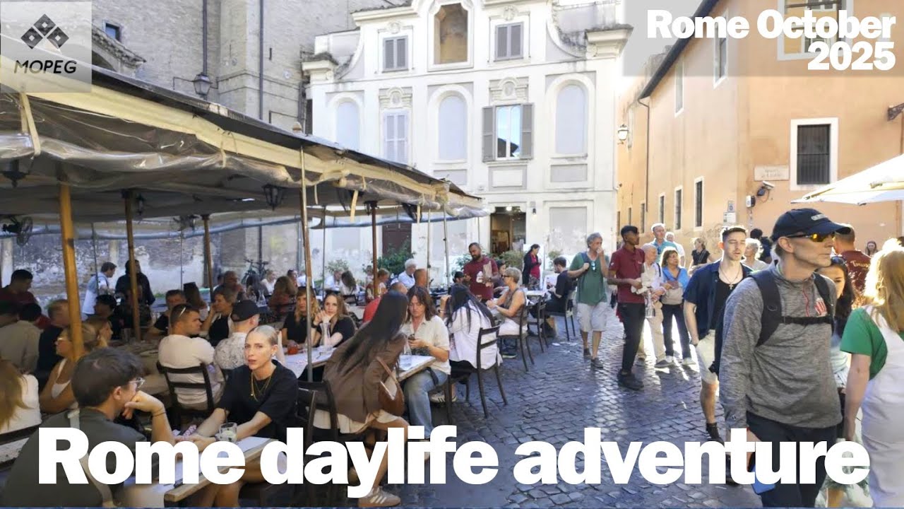 Sfumature di Roma: Passeggiando per i vicoli Trastevere. Roma 4K 50 fps. Slow TV italia