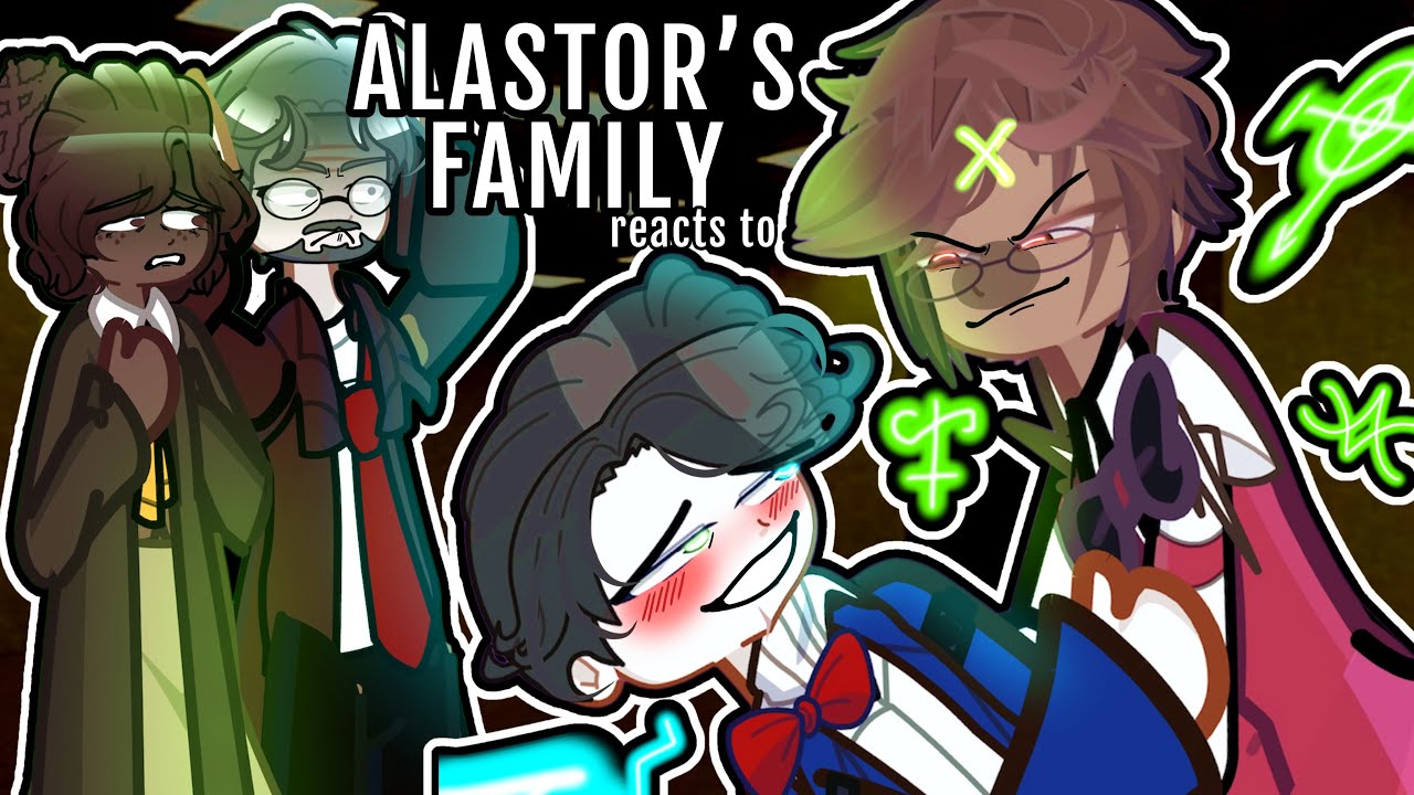 ALASTOR’S FAMILY Hazbin Hotel reacts to MURDERMEDIA // HUMAN VOX X HUMAN ALASTOR 📻👹 Gacha reacts to 