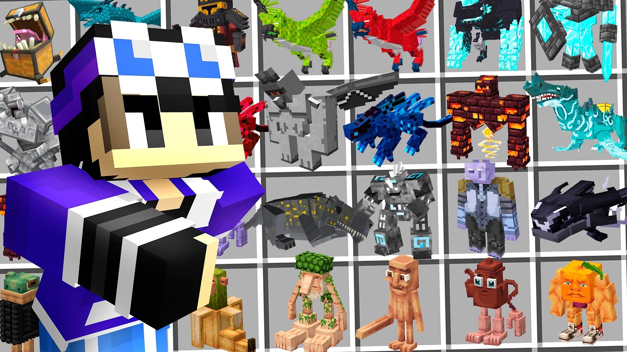 CAPTUREI TODOS MOBS mais RAROS de MODS do MINECRAFT!