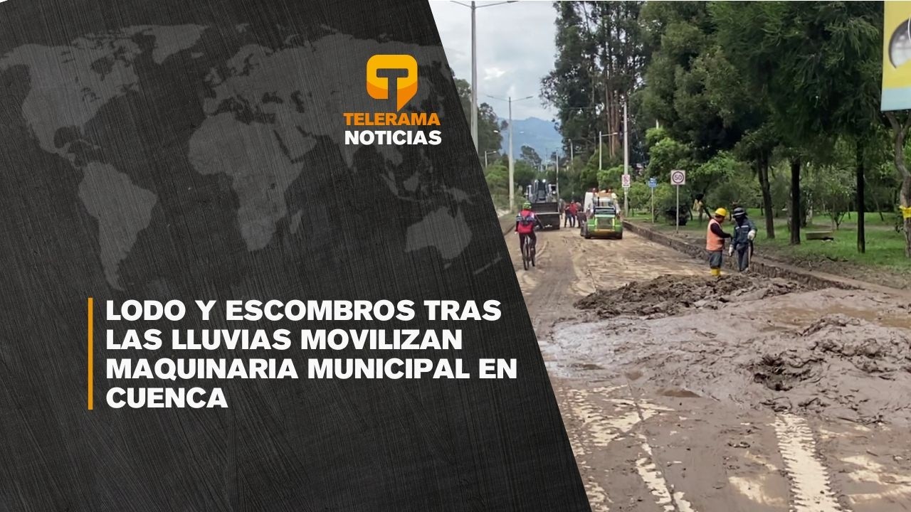 Lodo y escombros tras las lluvias movilizan maquinaria municipal en Cuenca
