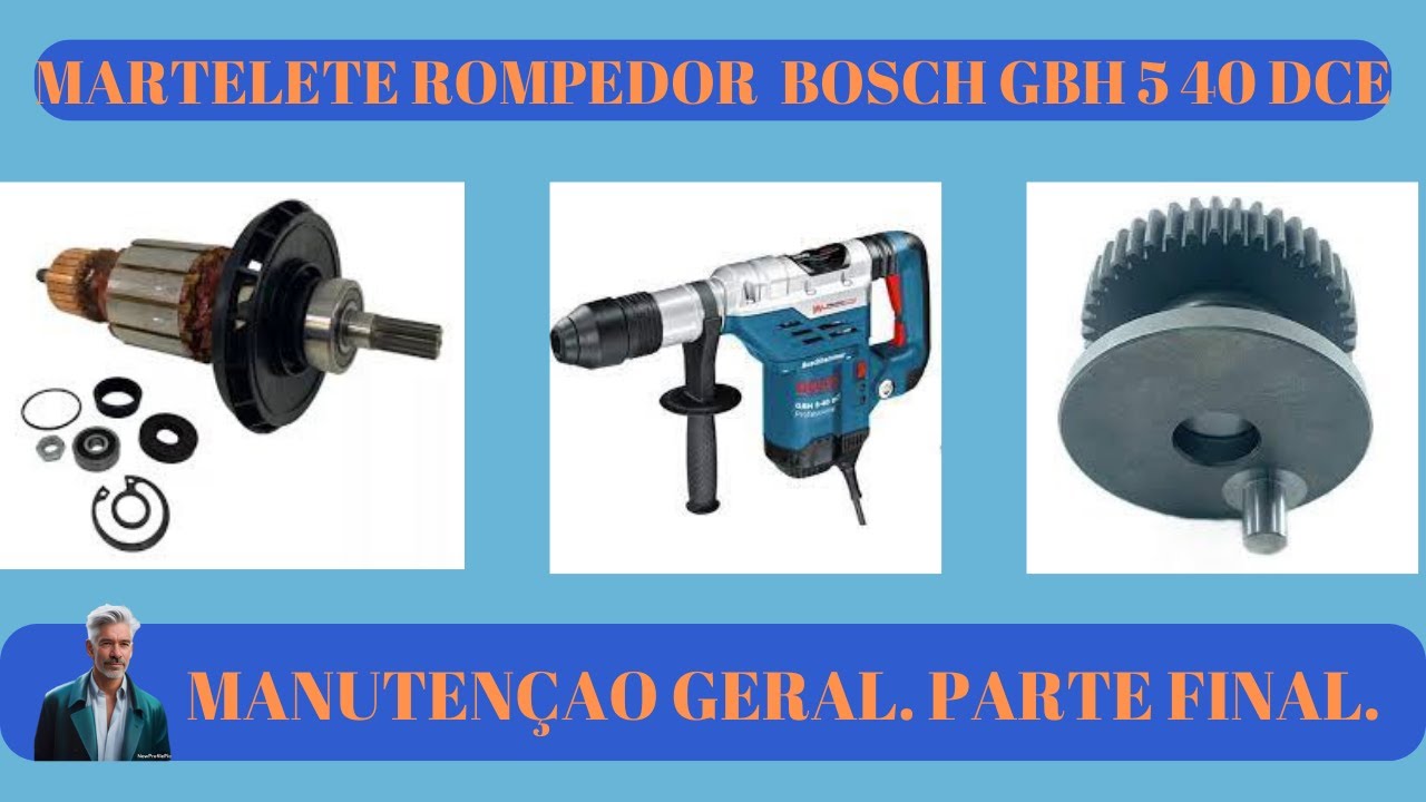 Desmontando Rompedor GBH 5 40 dce Bosch,