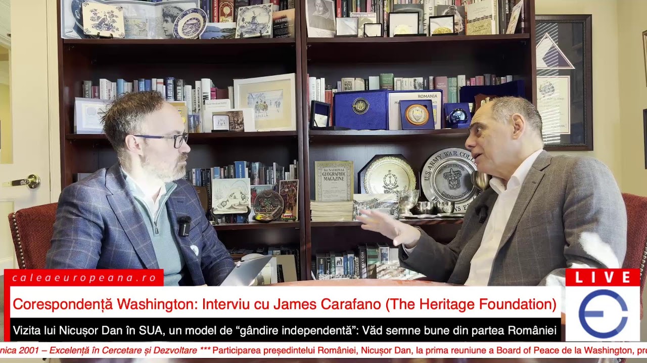 VIDEO INTERVIU cu James Carafano (The Heritage Foundation) după vizita lui Nicușor Dan în SUA