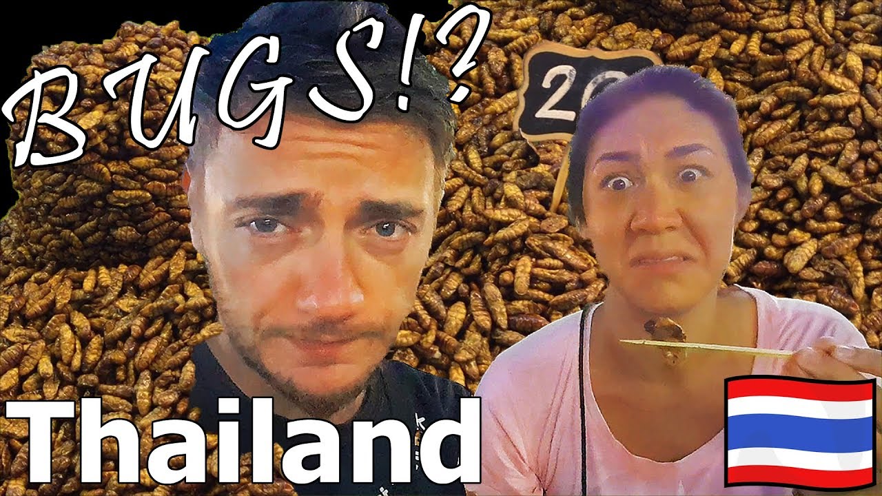 EATING BUGS at a Market in THAILAND!? (Na Ka Night Market Phuket)