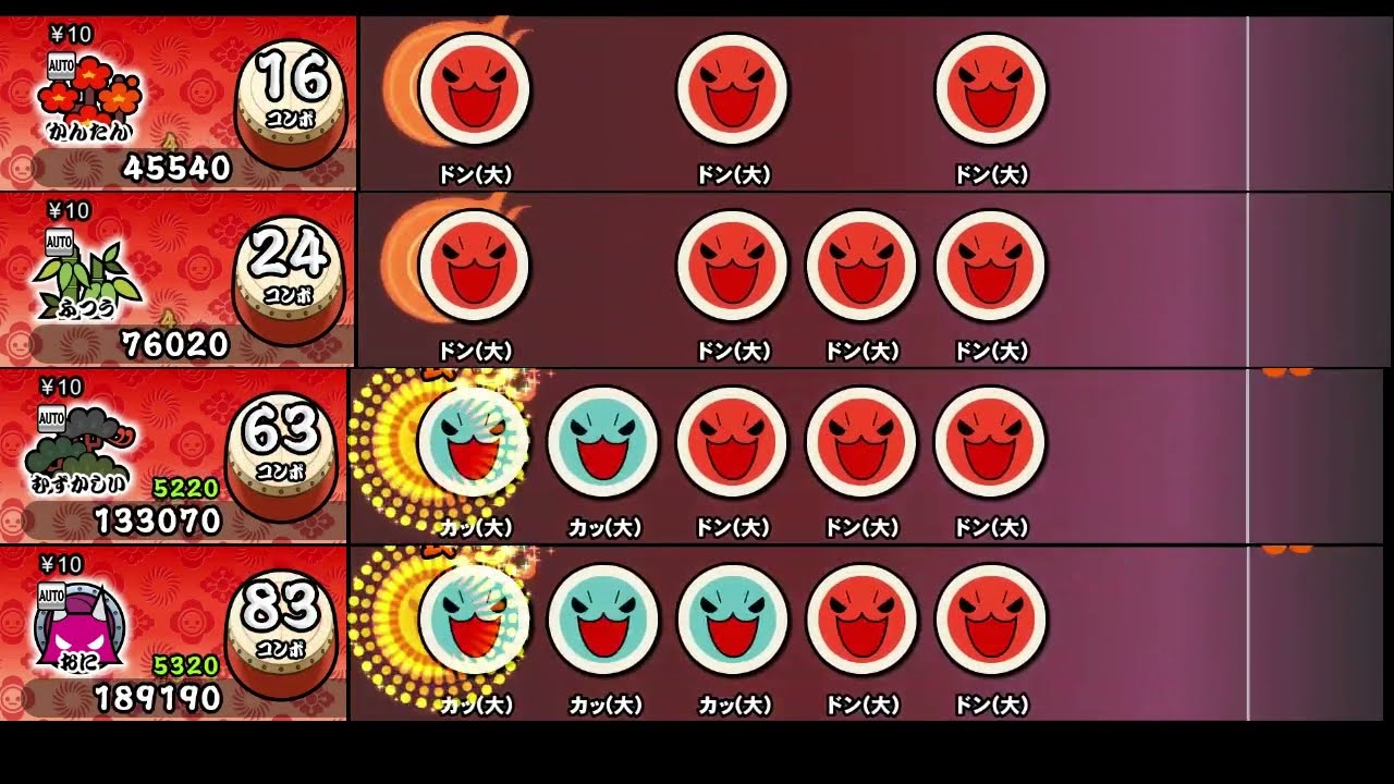 【太鼓の達人 NS1】ようかい体操第一【全難易度同時再生】