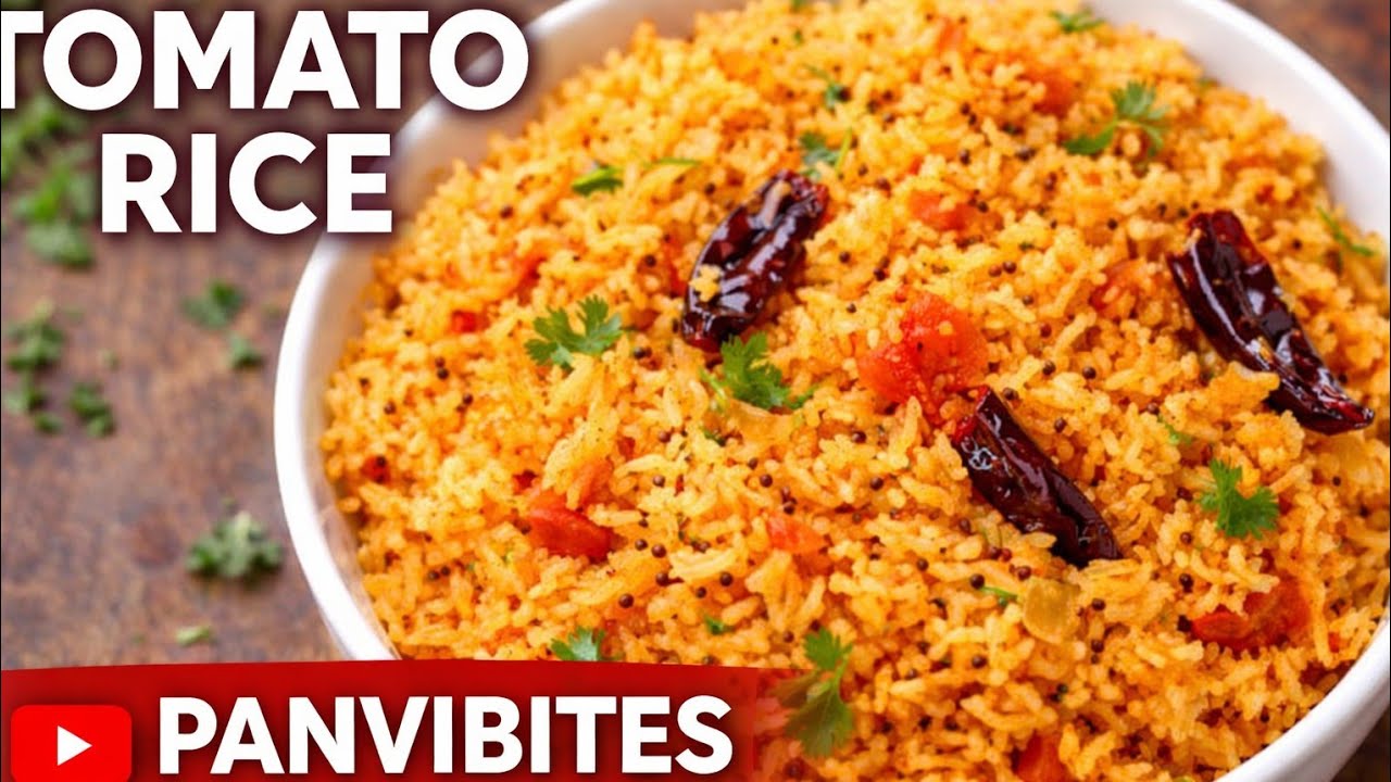  South Indian Tomato Rice Recipe Step-by-Step| Perfect Tomato Rice Recipe|Easy Lunch Box Recipe#food