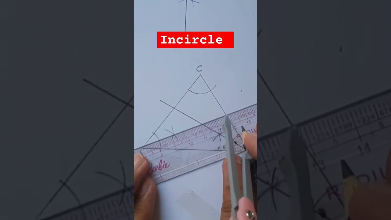Incircle of a Triangle || The most beautiful Incircle construction #shorts #youtubeshorts #ytshorts